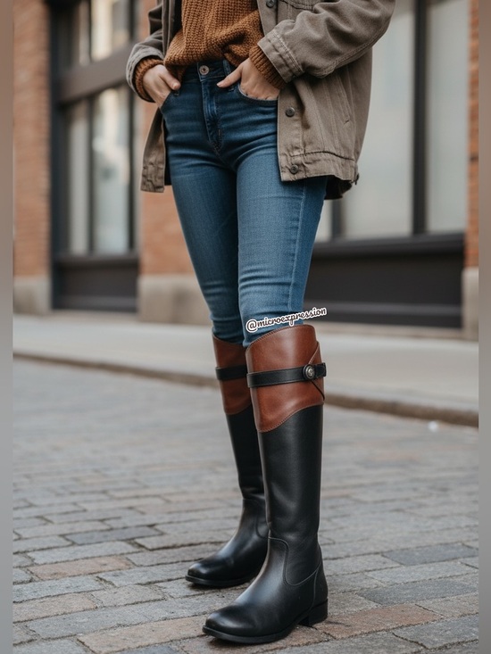 Frye Shoes - $399 Frye Molly Button Black Brown Multicolor Leather Equestrian Riding Boots